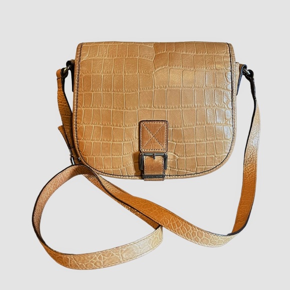 Michael Kors Croc Embossed Crossbody Purse - Picture 1 of 15